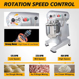 Hakka 30Qt Dough Stand Mixer 3 Speed, 4 Function Stainless Steel Food Mixer,ETL certified (grinder head not included)