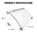 EasyRose Glass Sneeze Guard for Hot Dog Roller Grill Cooker Machine - Replacement or Upgrade (5 Roller Grill Cover)