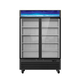 Hakka Brothers 49 CuFt. 2 Glass Doors Refrigerator (Swing), Black, Energy Star Rated