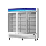 Hakka Brothers 72 CuFt. 3 Glass Door Freezer (Swing), White, Energy Star Rated