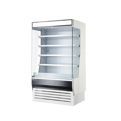 Hakka Brothers 60" W x 32-1/2" D, Vertical Open Display Case, Glass Side Panel