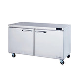 Hakka Brothers 2 Doors All Stainless Undercounter Refrigerator - 60" wide, 16.5 cu/ft., R-290 Refrigerant