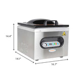 Hakka Chamber Vacuum Sealer, Commercial Vacuum Packaging Machine for Meat 630W 110V AC Kitchen Desktop Sealing Machine for Soup Fruits Saver