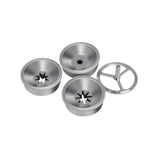 Hakka Sausage Stuffer Accessories 4 PCS Stainless Steel Hollow Churro Nozzles Attachment for Sausage Stuffer Machine