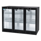 Hakka Brothers 330L Back Bar Cooler, 11.6 Cu. Ft. Commercial 3 Glass Door Beverage Refrigerator with 6 Adjustable Shelves, Digital Temperature Control, LED Light & Lock