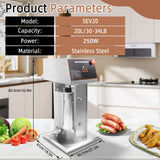 Hakka 20L/44lb Electric Sausage Stuffer Machine, Stainless Steel Vertical Sausage Maker with 4 Stuffing Tubes