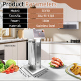 Hakka 30L/66lb Electric Sausage Stuffer 2 Speed Meat Maker Filler