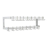 Hakka Brothers 60 in. Wall Mounted Commercial Stainless Steel Double Line Pot Rack