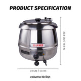 EasyRose 11 Qt Soup Warmers Commercial Soup Kettle Warmer Food Warmer with Lid,Silver
