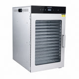 Hakka Bros 16-Tray 1400W Food Dehydrator, 26.2 sq. ft. Drying Space, 86–194°F Temp, 24H Timer & Glass Door