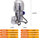Hakka Grain Mill 500g High Speed Food Electric Stainless Steel Powder MillSeeds Flour Nut Pill Wheat Corn Herbs Spices Powder Machine,2000W