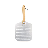 Clivia 12"x24"x25" Foldable Handle Pizza peel Aluminum Pizza Turning Peel with hole