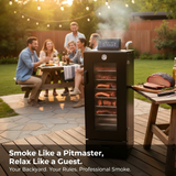 Hakka 8 Racks Commercial Electric Smoker with Visible Door, Vertical Black Smoke Oven for Sausage, Jerky & BBQ