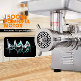 Hakka Brothers TC Series Commercial Stainless Steel Electric Meat Grinders (TC32)