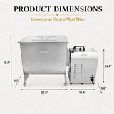 Hakka 45L/90 lbs Commercial Electric Meat Mixer with High-Power Motor, Stainless Steel Mixing Machine