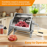 Hakka 15L/30lb Tilt Tank Manual Meat Mixer, Stainless Steel Sausage Mixer Machine