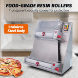 Hakka Electric Dough Sheeter Machine 370W Max 15" Pizza Dough Roller Sheeter, Automatic Commercial Pizza Dough Press Machine, Noodle Bread Pasta Maker