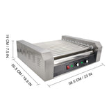 EasyRose Commercial Hot Dog Roller Grill with 11 Rollers(Official Refurbishment)