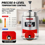 EasyRose 3.5 Qt Nacho Cheese Dispenser Warmer, 550W Electric Sauce Warmer with Pump