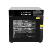 Hakka Bros 3-in-1 Electric Smoker Oven and Dehydrator, 1200W Countertop BBQ Grill with 2 Racks and Side Wood Chip Loader, Stainless Steel