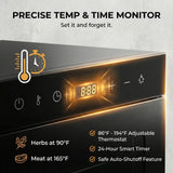 Morgangastro 24-Tray Food Dehydrator, 1600W, 86°F-194°F, 24H Timer, for Jerky, Fruits, Meat & Herbs