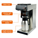 EASYROSE 10 Cups Coffee Maker One-Touch Brewing Thermal Carafe Maker Single Pot, ETL Listed