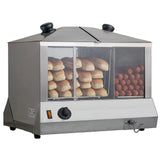 EasyRose Commercial 200 Hot Dog Steamer 48 Bun Warmer Countertop Cooker Machine