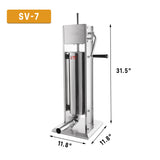 Hakka 15 Lb/7L 2 Speed Vertical Stainless Sausage Stuffer