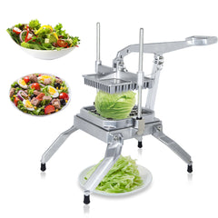 Hakka Commercial Stainless Steel Lettuce Cutter Include 3 Blades(1 * 1", 1 * 1/2", 1/2 * 1/2")