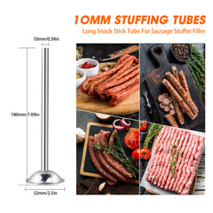 Hakka 10mm Stainless Steel Tubes for Manual Sausage Stuffer