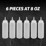 EasyRose Plastic Condiment Squeeze Bottles,Sauce bottle,Squeeze Bottle Dispenser,Refillable With Tip Cap (8 oz)