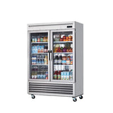 Hakka Brothers 2 Glass Door 49 Cubic Stainless Refrigerator, Proofer, Bottom-Mount Compressor