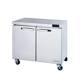 Hakka Brothers 2 Doors All Stainless Undercounter Refrigerator - 36" wide, 9.2 cu/ft., R-290 Refrigerant