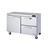 Hakka Brothers 2 Drawers 1 Door (L) All Stainless Undercounter Refrigerator - 60" wide, 16.5 cu/ft., R-290 Refrigerant