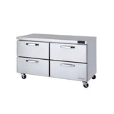 Hakka Brothers 4 Drawers All Stainless Undercounter Refrigerator - 60" wide, 16.5 cu/ft., R-290 Refrigerant