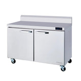 Hakka Brothers 2 Doors All Stainless Work Top Freezer - 48" wide, 13 cu/ft., R-290 Refrigerant