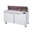 Hakka Brothers 2 Doors All Stainless Prep. Table with (16) 1/6  Pans - 60" wide, 16.5 cu/ft., R-290 Refrigerant