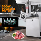 Hakka Electric Meat Grinder, 550W, 350 lbs/h Stainless Steel Food Mincer