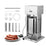 Morgangastro 12L/25lb Electric Sausage Stuffer, 200W 304 Stainless Steel Meat Filling Machine with 5 Tubes
