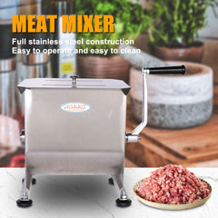 Hakka 30 Liter / 60 lb Capacity Double Axis Stainless Steel Manual Meat  Mixers ,Sausage Mixer Machine