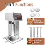 Hakka 20L/44lb Electric Sausage Stuffer 2 Speed  Meat Maker Filler