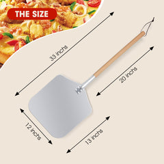 Clivia 12"x 13"x33" Detachable Handle Aluminum Pizza Peel