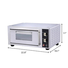 EasyRose Commercial Countertop Pizza Oven 2200W Electric Single Deck Bakery Oven