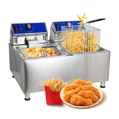 EasyRose 23.6L Commercial Deep Fryer with Basket 1800W Electric Frying Machine,ETL