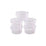 Clivia 2 Qt Commercial Grade Round Food Storage Containers with Lids,Polycarbonate,Clear - Case of 5