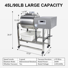 Hakka Automatic Vacuum Pickling Machine 45L Large Capacity Poultry Meat Salting