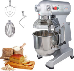 Hakka 30Qt Dough Stand Mixer 3 Speed, 4 Function Stainless Steel Food Mixer,ETL certified (grinder head not included)