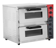 EasyRose 16” Wide Commercial Double Deck Pizza Oven, 4400W