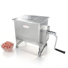 Hakka 30lb/15L 固定罐不锈钢手动绞肉机 