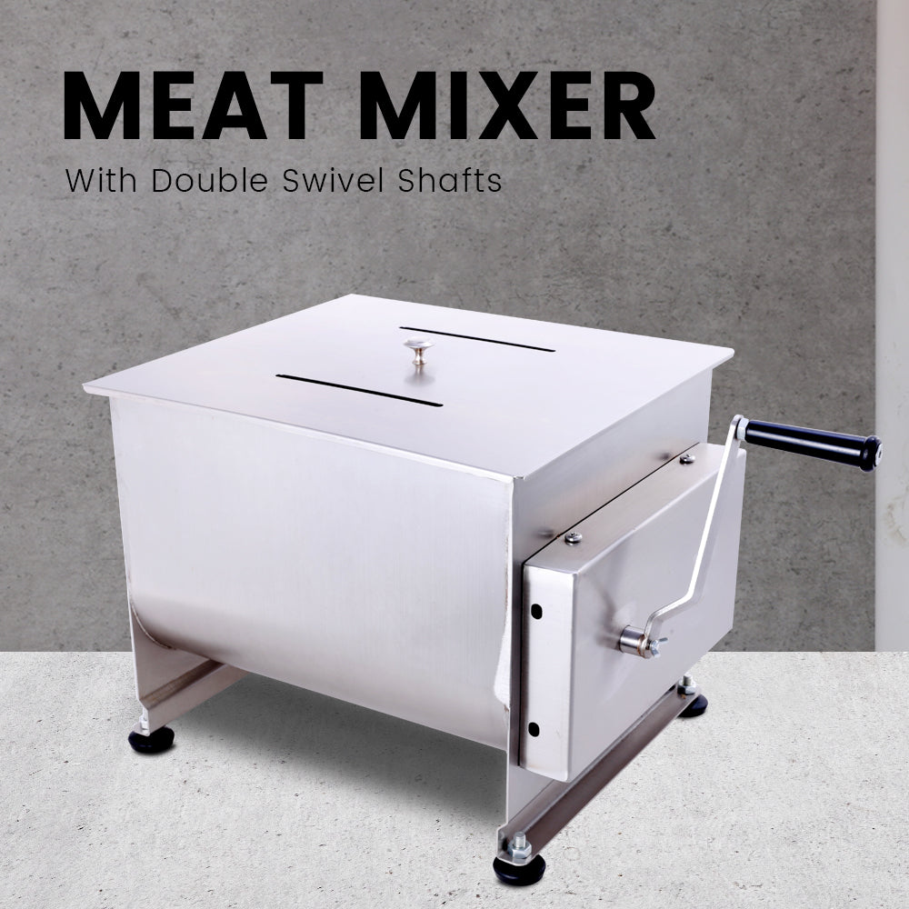 Hakka 30 Liter / 60 lb Capacity Double Axis Stainless Steel Manual Meat Mixers ,Sausage Mixer Machine